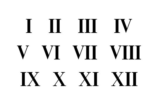 2 031 BEST Roman Numeral Font IMAGES STOCK PHOTOS VECTORS Adobe Stock