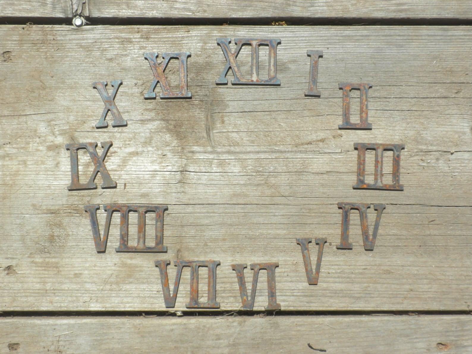 3 Inch Roman Numerals Numbers Clock Set 1 12 Rusty Vintage Etsy