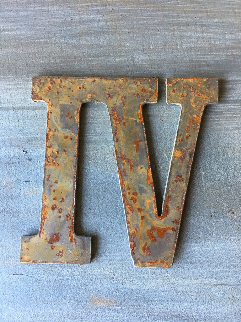 4 Inch Rusty Metal Roman Numeral Clock Numerals 1 12 DIY Etsy