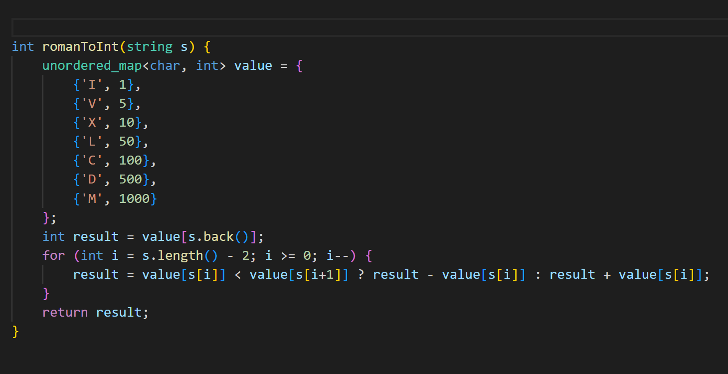 C LeetCode Solutions 13 Roman To Integer