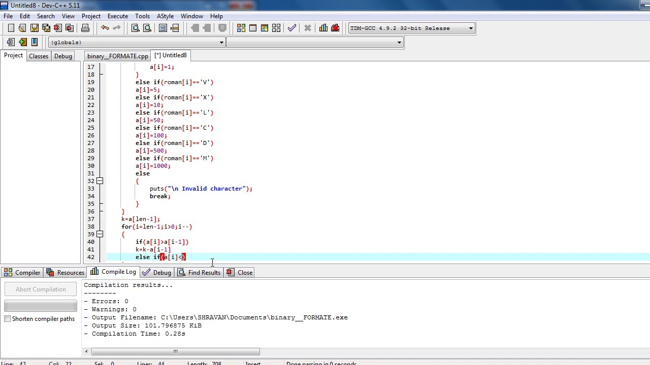 C PROGRAM TO CONVERT NUMBER TO ROMAN NUMBERS AS PER ENGINEERING 