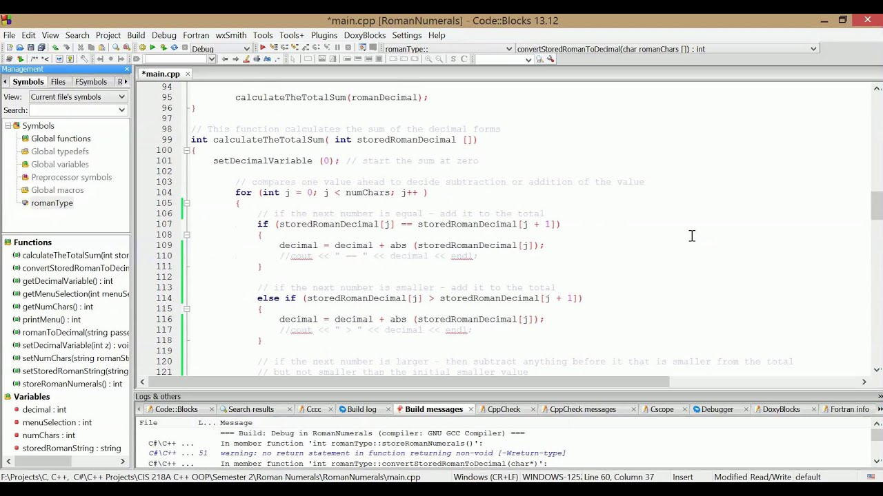 C Roman Numerals To Decimal Program YouTube