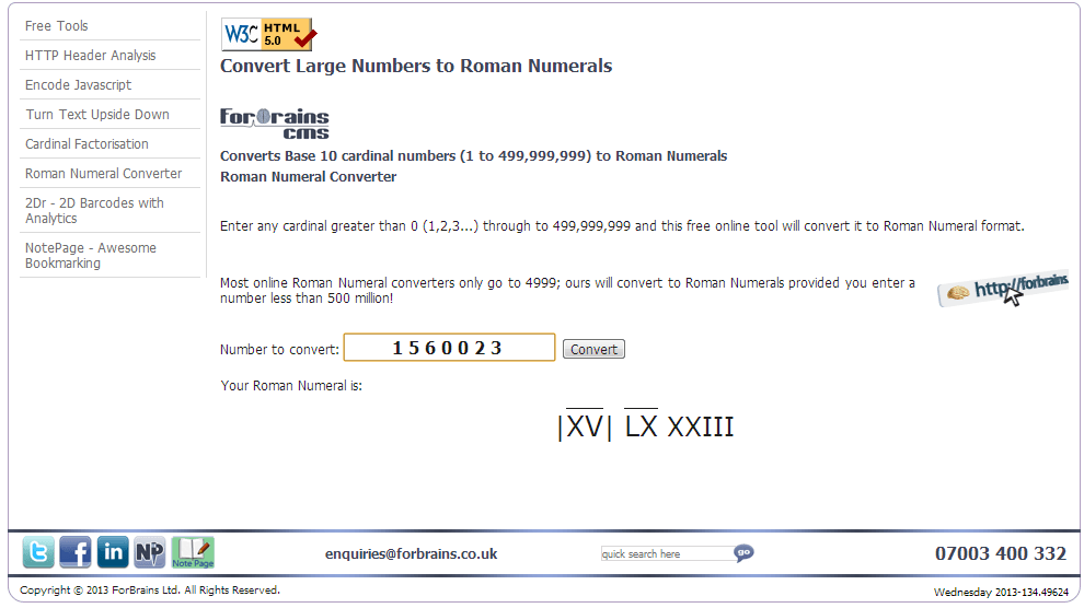 Convert Large Numbers To Roman Numerals