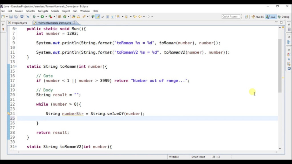 Convert To Roman Number In Java YouTube
