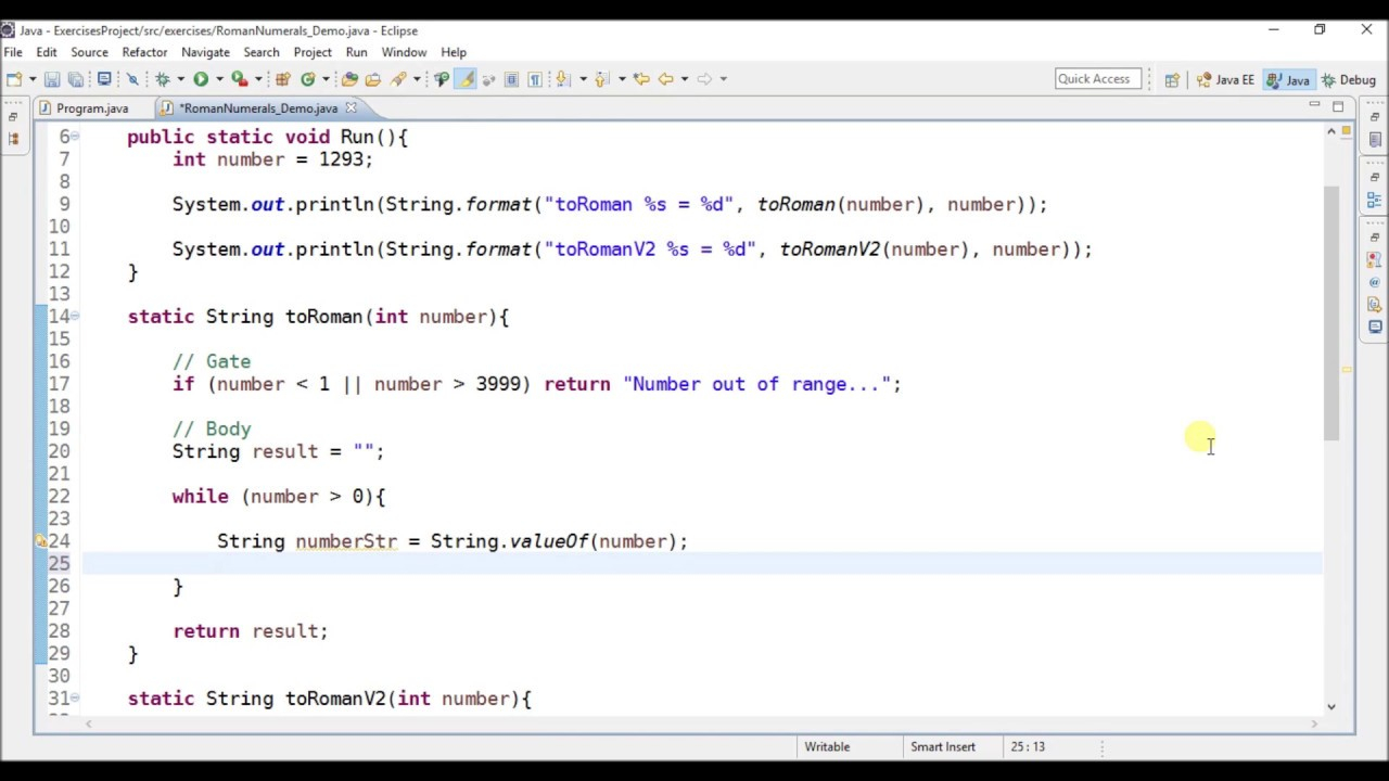 Convert To Roman Number In Java YouTube