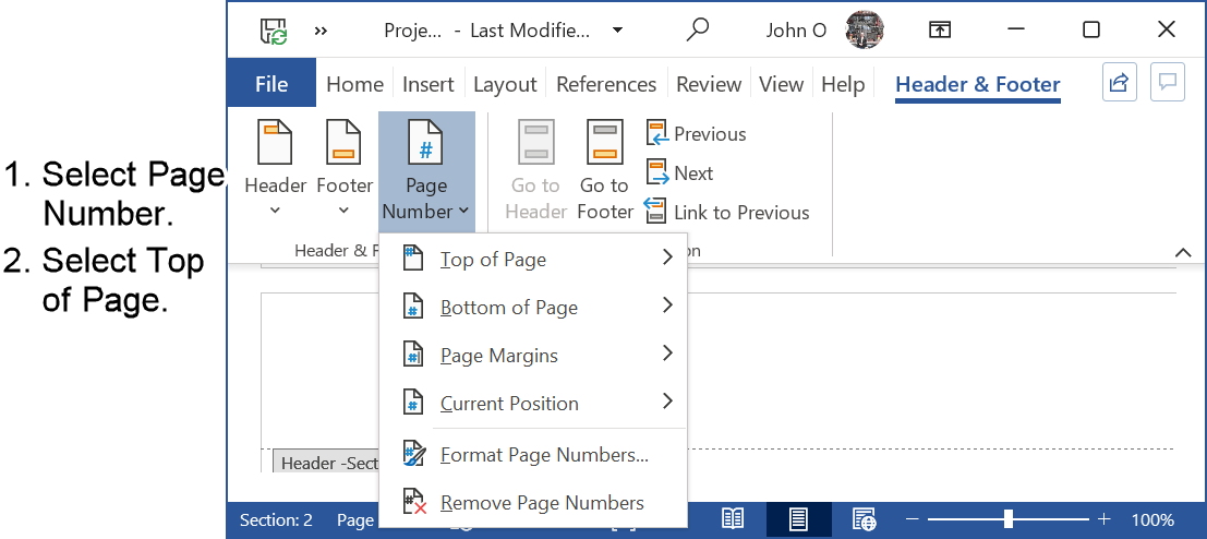 Create A Table Of Contents With Roman Numeral Page Numbers 