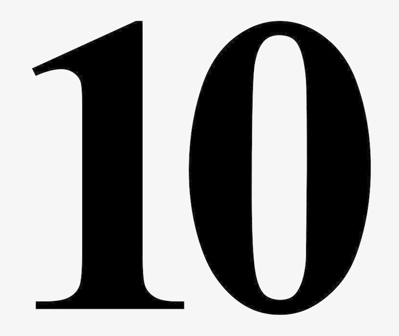 Download Transparent 10 Number Free Png Image Times New Roman 1 Black 