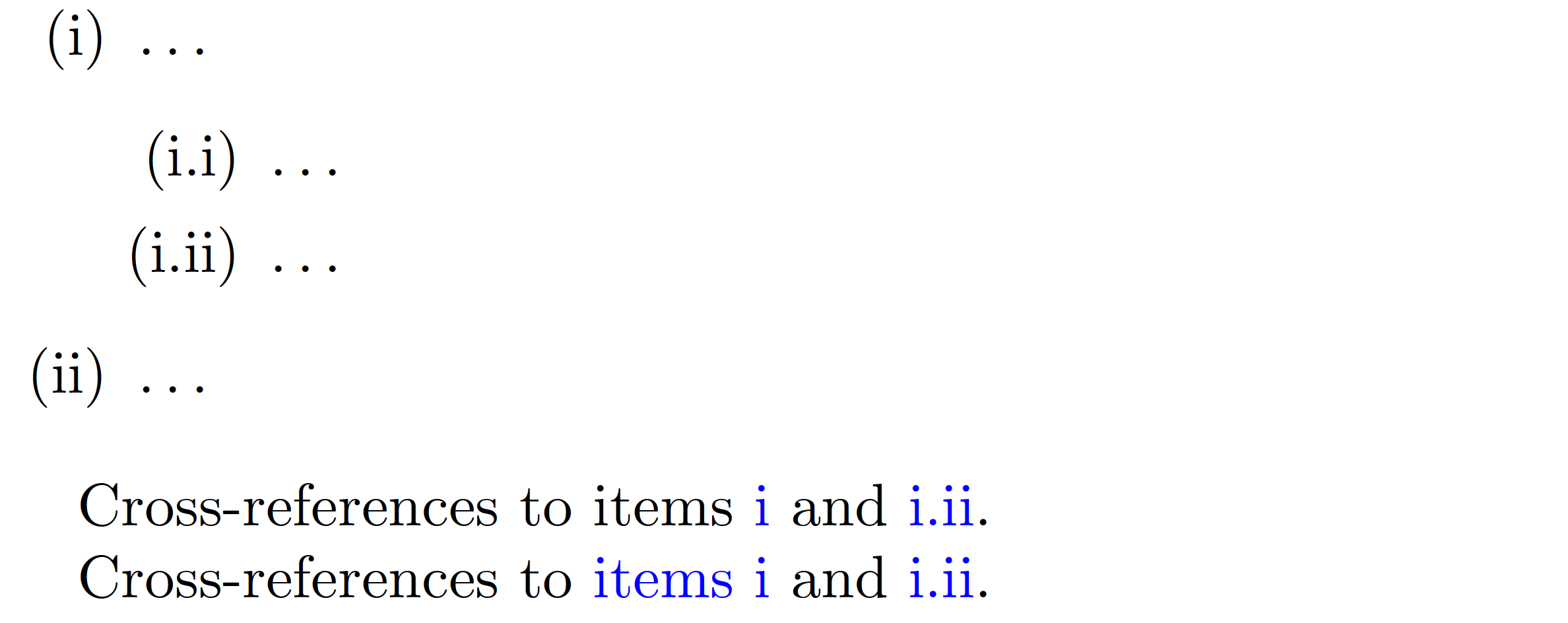 Enumerate Nested Lists With Roman Numerals TeX LaTeX Stack Exchange