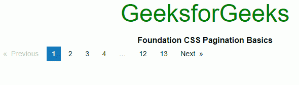 Foundation CSS Pagination Basics GeeksforGeeks