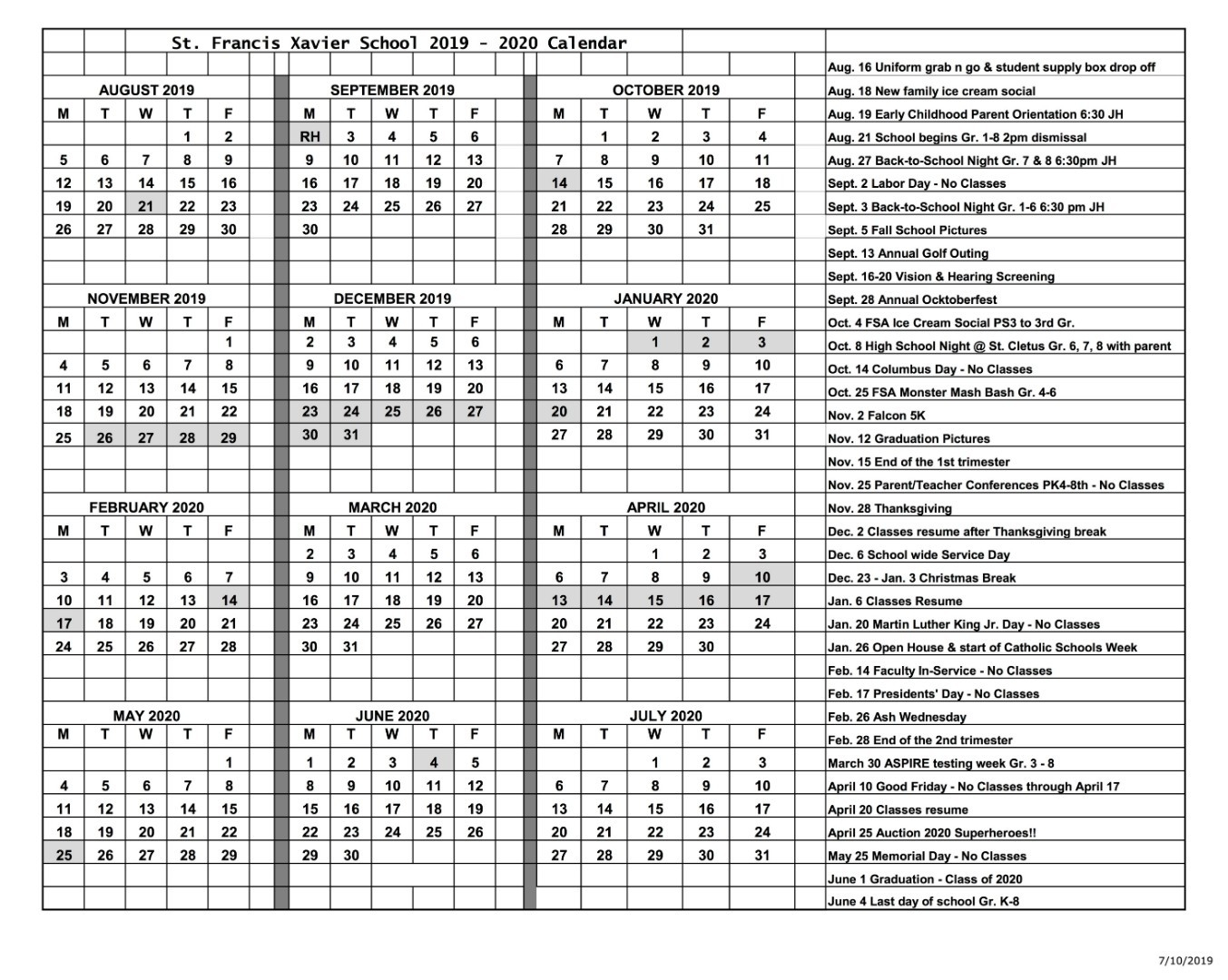 Free Printable Catholic Liturgical Calendar 2021 2020 Calendar Free 