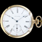 Gold 1901 WALTHAM 15 Jewel Pocket Watch Grade 220 Roman Numerals 12s