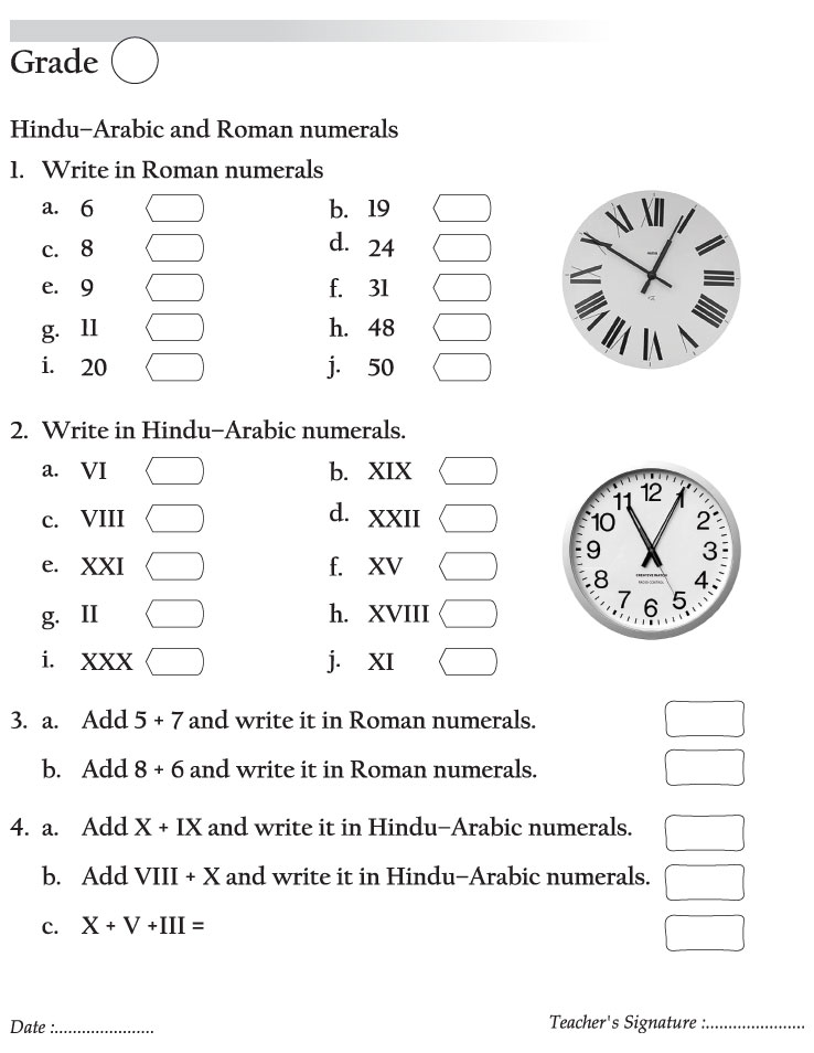 Hindu Arabic And Roman Numerals Roman Numerals Chart Roman Numerals 