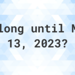 How Many Days Until March 13 2023 Calculatio