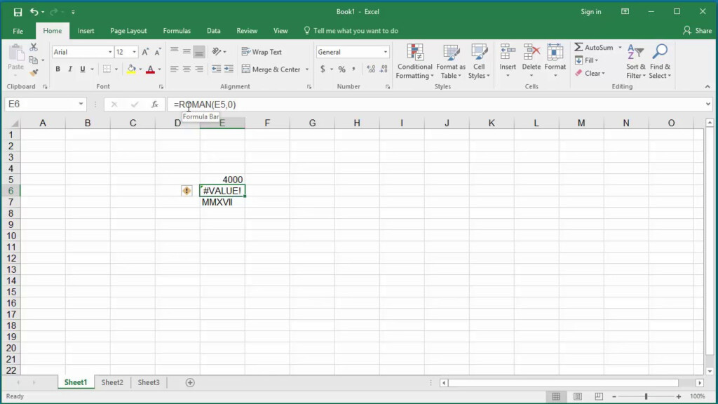 How To Convert A Number To Roman Numeral In Excel 2016 YouTube