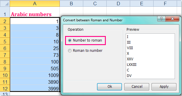 How To Convert Between Roman Number And Arabic Number In Excel