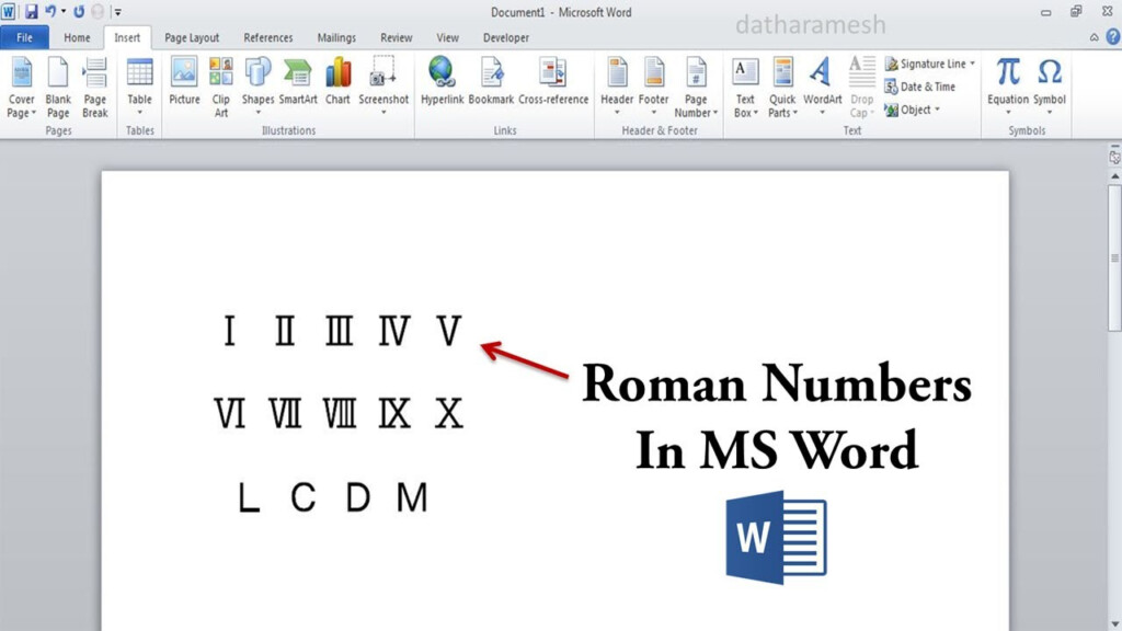 How To Insert Roman Page Numbers In Word RomanNumbers