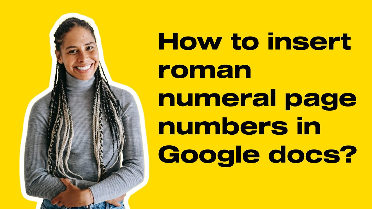 How To Insert Roman Numeral Page Numbers In Google Docs YouTube