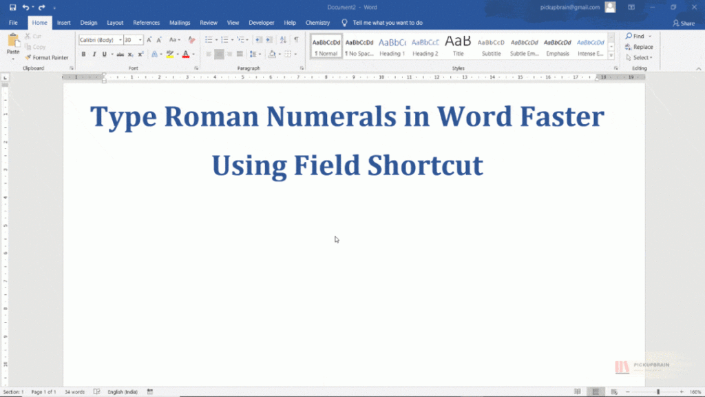 How To Quickly Type Roman Numerals In Word PickupBrain