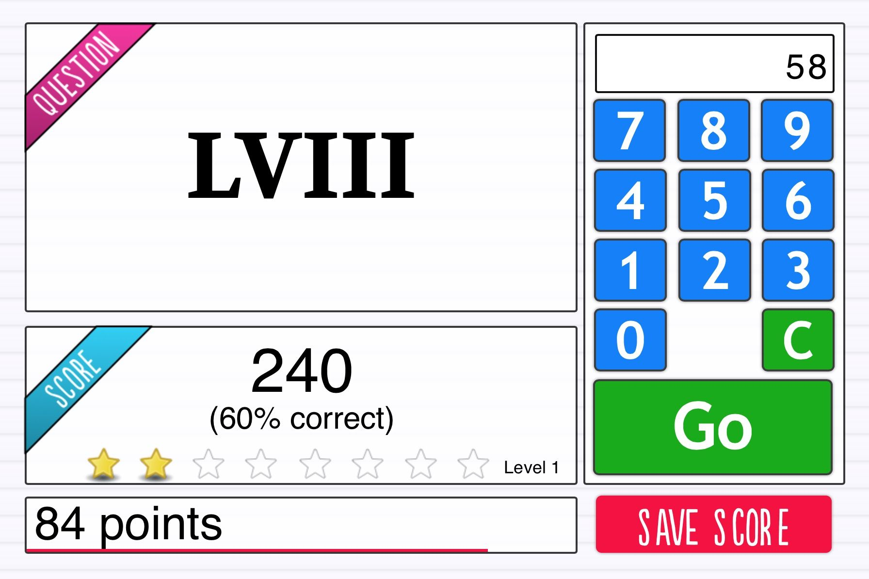 I Can Read Roman Numerals To 100 Interactive Game Lesson ID 096 