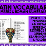 LATIN NUMBERS ROMAN NUMERALS 0 100 1 Teaching Resources