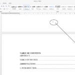 Microsoft Word Table Of Contents Is Using Regular Arabic Numbers