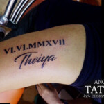 Name Tattoo With Roman Numerals Tattoos Name Tattoo Name Tattoos