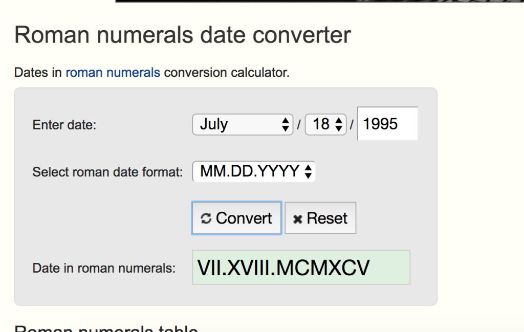 Pin By Sasha Ferguson On My Own Cooler Roman Numeral Date Converter 