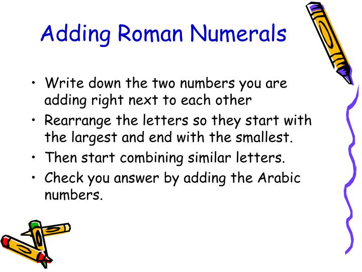 PPT Roman Numerals PowerPoint Presentation ID 3651829