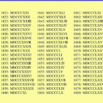 Roman Numbers 1 To 2000 Letter