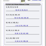 Roman Numeral Alphabetical Order Roman Letters And Numbers Letter