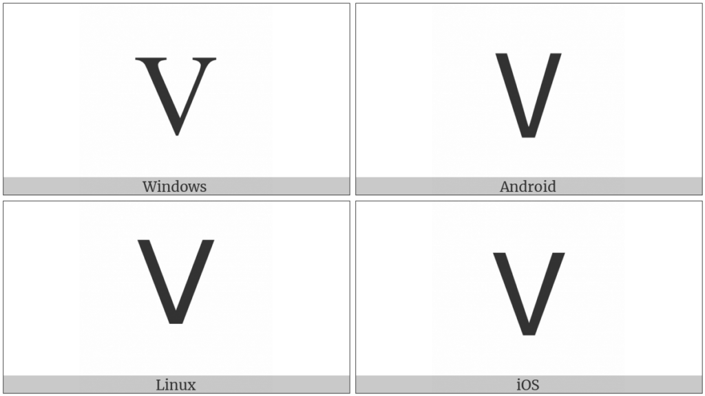 ROMAN NUMERAL FIVE UTF 8 Icons