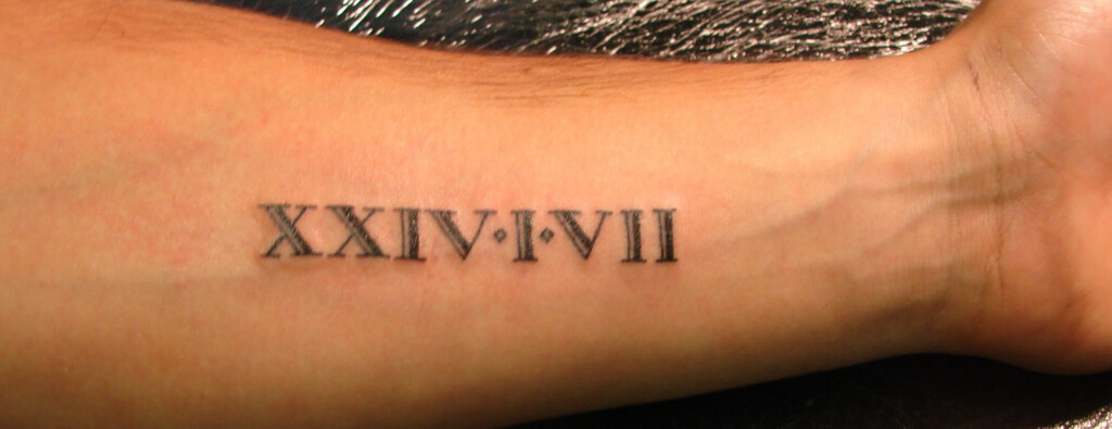 Roman Numeral Forearm Tattoo Roman Numbers Tattoo Tattoo Font For 