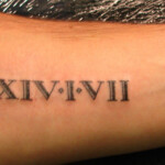 Roman Numeral Forearm Tattoo Roman Numbers Tattoo Tattoo Font For