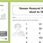 Roman Numerals 1 10 Matching Worksheet Teacher Made