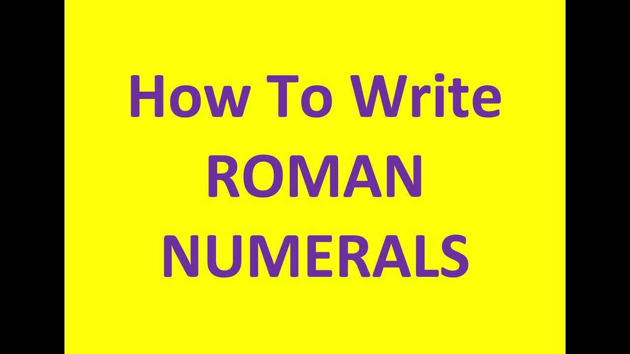 ROMAN NUMERALS Numbers Up To 40 test YouTube