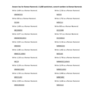 Roman Numerals Practice Worksheet Free Download