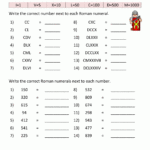 Roman Numerals Worksheet