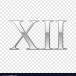 Silver Roman Numeral Number 12 Xii Twelve In Vector Image