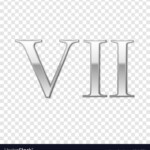 Silver Roman Numeral Number 7 Vii Seven In Vector Image