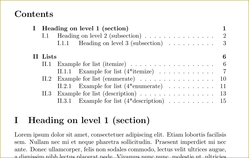 Table Of Contents Awful ToC Layout While Using Roman Number TeX 