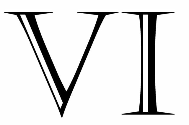 VI Roman Numerals Vinyl Decal EBay