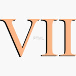 VII Roman Numerals Orange Sticker By FTML Redbubble