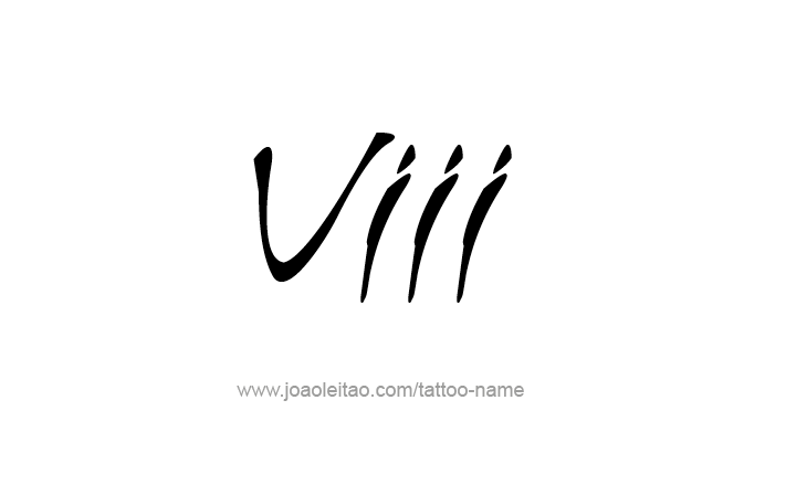 VIII Roman Numeral Tattoo Designs Tattoos With Names