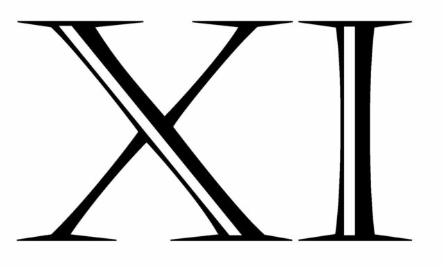 XI Roman Numerals Vinyl Decal EBay