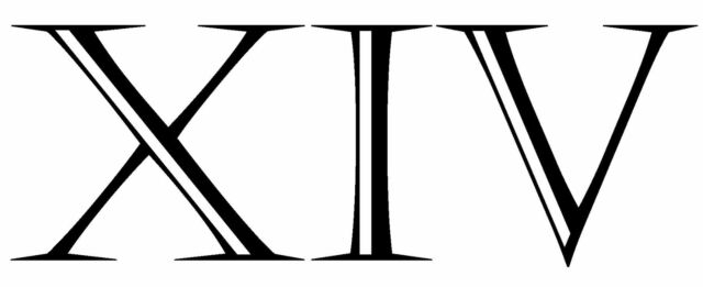 XIV Roman Numerals Vinyl Decal EBay