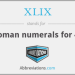 XLIX Roman Numerals For 49