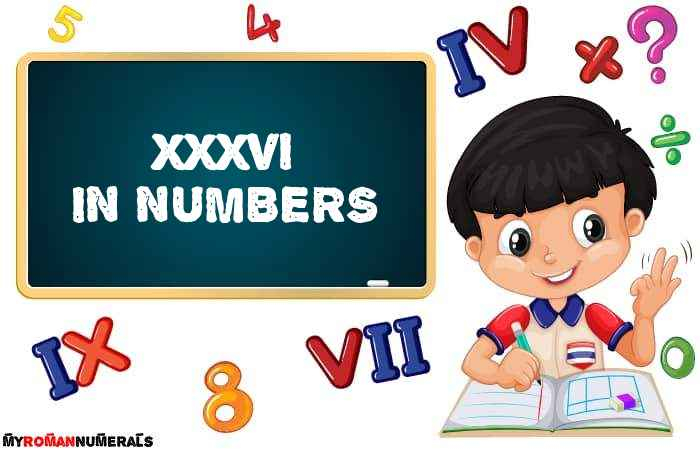 XXXVI In Numbers XXXVI Roman Numerals Meaning