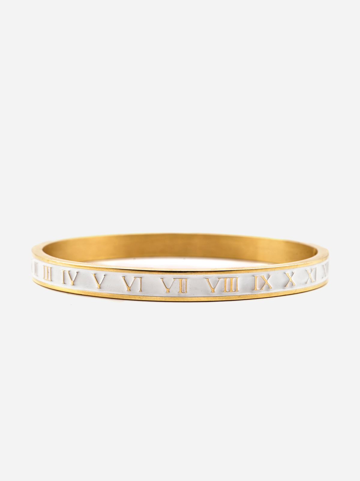 Buy Golden Roman Numbers Engraved Bracelet For Men Online At Best Price 