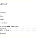 Roman Numbering In Table Of Contents Using Report TeX LaTeX Stack