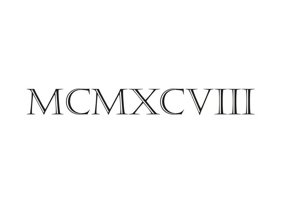 Roman Numerals 1998 Art Print By Shirts And Date Of Birth by 